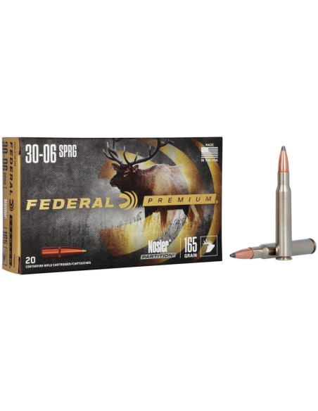 Munición metálica FEDERAL Nosler Partition - 30-06 - 165 grains - P3006AD