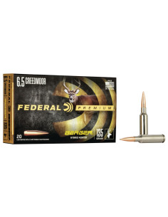 Munición metálica FEDERAL Berger Híbrid Hunter - 6.5 Creedmoor - 135 grains - P65CRDBCH1