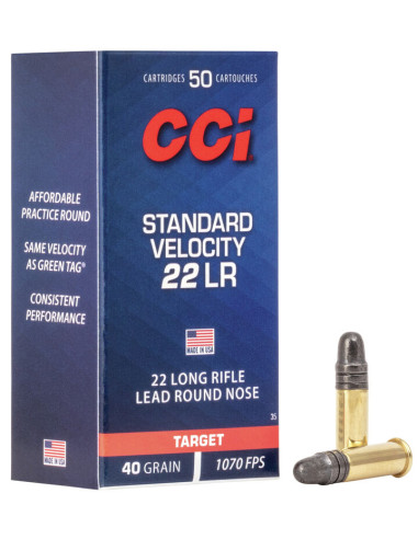 Munición CCI Standard Velocity - .22 LR - 40 grains - LRN - 35EU