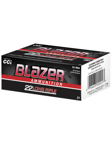 Munición CCI Blazer - .22 LR - 40 grains - LRN - 21EU
