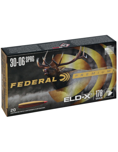Munición metálica FEDERAL Hornady ELD-X - 30-06 - 178 grains - P3006ELDX1