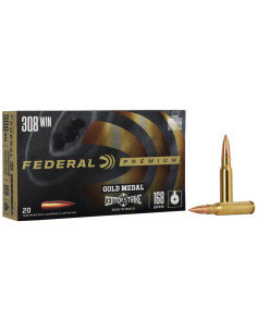 Munición metálica FEDERAL Gold Medal CenterStrike - 308 Win. - 168 grains - GM308OTM1