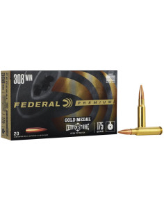 Munición metálica FEDERAL Gold Medal CenterStrike - 308 Win. - 175 grains - GM308OTM2