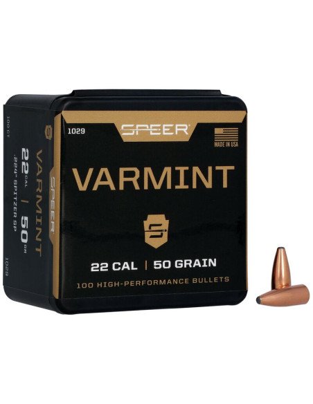 Puntas de bala SPEER Varmint SP - .224" - 50 grains - 1029