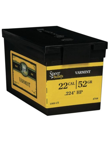 Puntas de bala SPEER Varmint HP - .224" - 52 grains (pack 1000 un.) - 4708