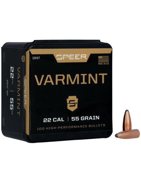 Puntas de bala SPEER Varmint SP - .224" - 55 grains - 1047