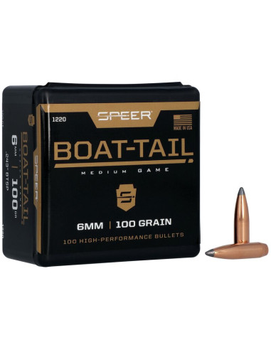 Puntas de bala SPEER Boat-Tail - .243" - 100 grains - 1220