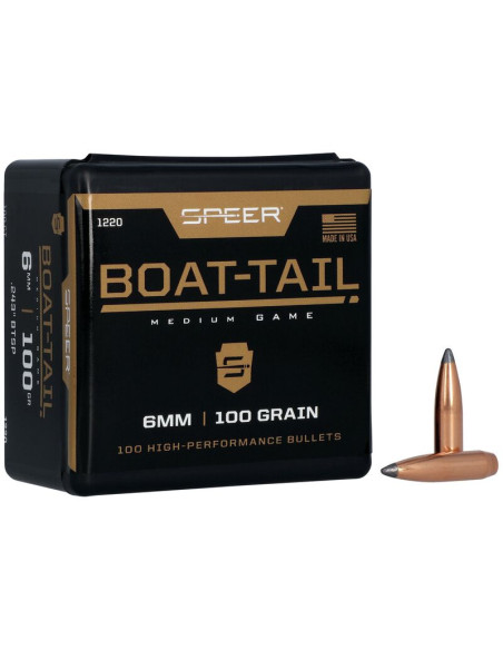 Puntas de bala SPEER Boat-Tail - .243" - 100 grains - 1220
