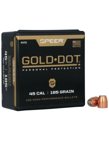 Puntas de bala SPEER Gold Dot HP - .451" - 185 grains - 4470