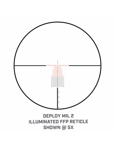 Retícula del visor BUSHNELL MATCH PRO ED 5-30x56 Side Focus Deploy MIL 2 FFP ilum. - MP53056DMI