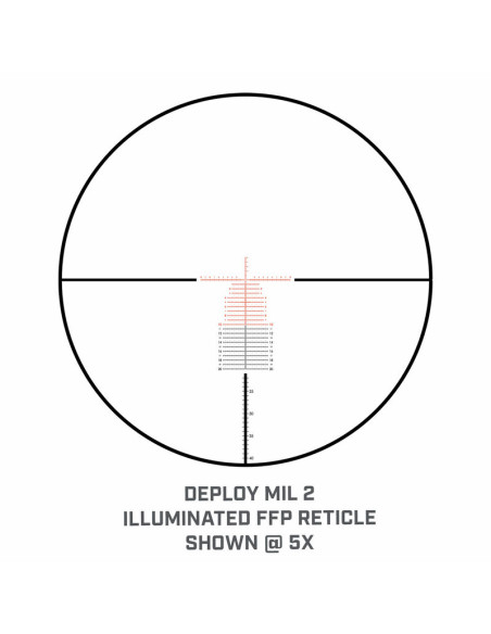 Retícula del visor BUSHNELL MATCH PRO ED 5-30x56 Side Focus Deploy MIL 2 FFP ilum. - MP53056DMI