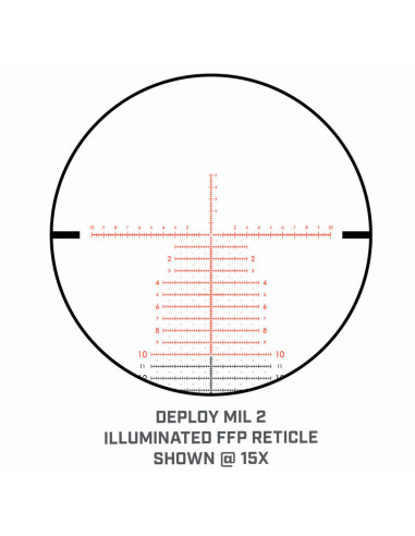 Retícula del visor BUSHNELL MATCH PRO ED 5-30x56 Side Focus Deploy MIL 2 FFP ilum. - MP53056DMI