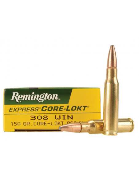 Munición metálica REMINGTON CORE-LOKT - 308 Win. - 150 grains