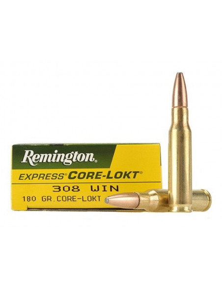 Munición metálica REMINGTON CORE-LOKT - 308 Win. - 180 grains