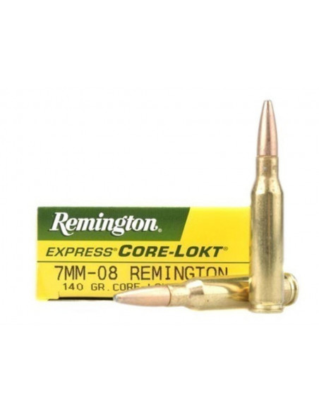 Munición metálica REMINGTON CORE-LOKT - 7mm-08 - 140 grains