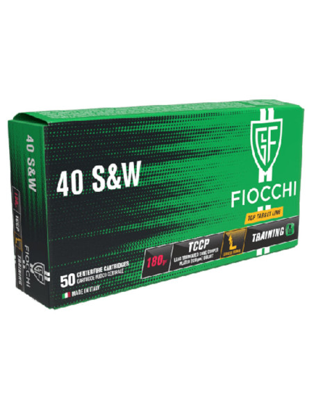 Munición FIOCCHI TOP TARGET - 40 S&W - 180 grains. - punta de plomo