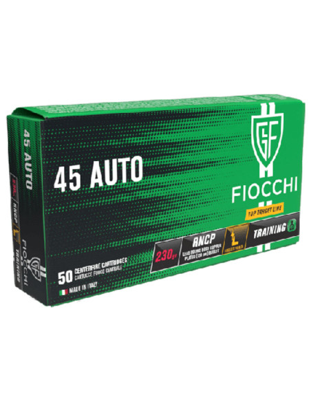 Munición FIOCCHI TOP TARGET - 45 ACP - 230 grains - punta de plomo