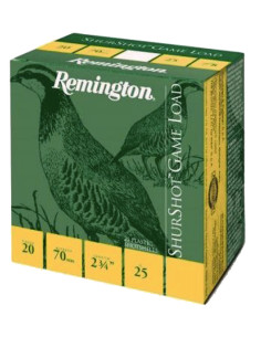 Cartuchos de caza 20/70 REMINGTON Shurshot 25gr. P-7 2