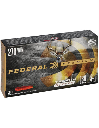 Munición metálica FEDERAL Trophy Copper - 270 Win. - 130 grains - P270TC1