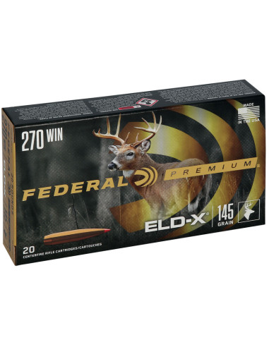 Munición metálica FEDERAL Hornady ELD-X - 270 Win. - 145 grains - P270ELDX1