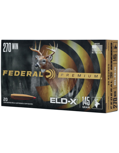 Munición metálica FEDERAL Hornady ELD-X - 270 Win. - 145 grains - P270ELDX1