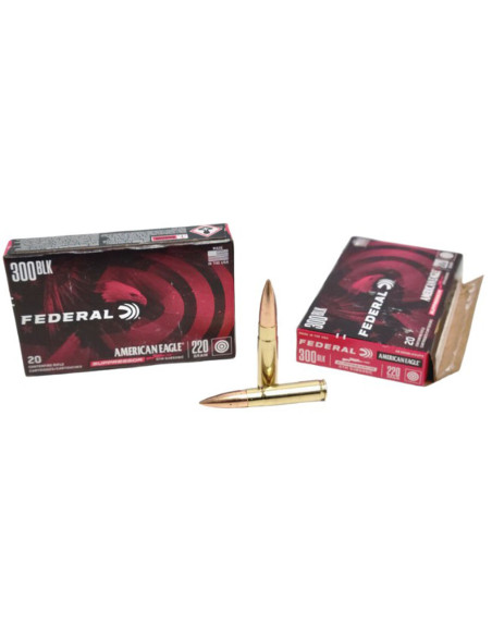Munición metálica FEDERAL American Eagle - 300 AAC Blk - 220 grains - OTM - AE300BLKSUP2