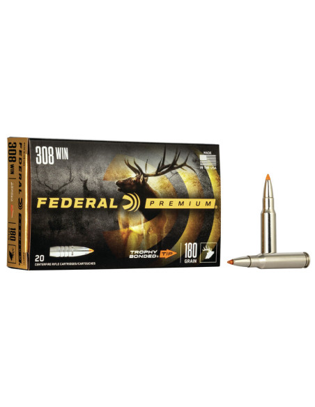 Munición metálica FEDERAL Trophy Bonded Tip - 308 Win. - 180 grains - P308TT1