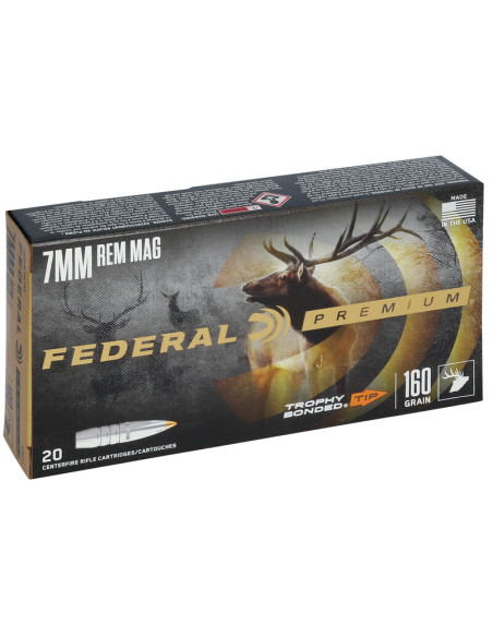 Munición metálica FEDERAL Trophy Bonded Tip - 7mm. Rem. Mag. - 160 grains - P7RTT1