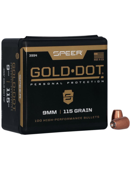 Puntas de bala SPEER Gold Dot HP - .355" - 115 grains - 3994