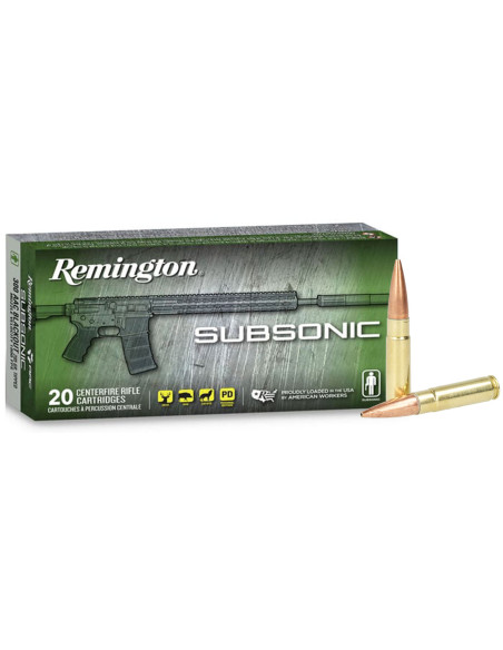 Munición metálica REMINGTON Subsonic - 300 AAC Blk - 220 grains - 28430