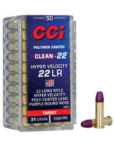 Munición CCI Clean-22 Hyper Velocity - .22 LR - 31 grains - LN - 954CC