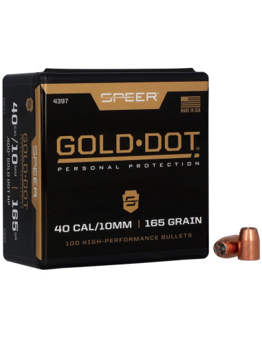 Puntas de bala SPEER Gold Dot HP - .400" - 165 grains - 4397