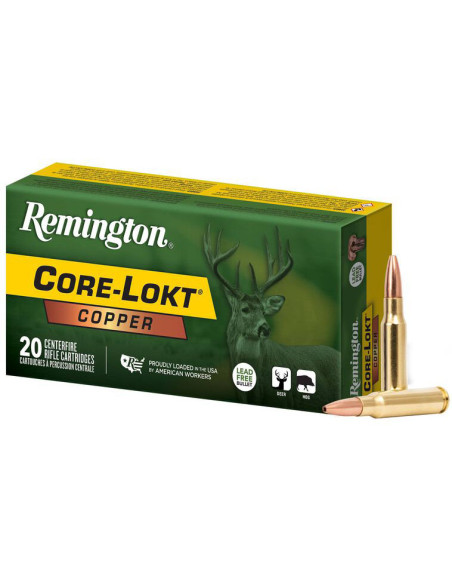 Munición metálica REMINGTON Core-Lokt Copper HP - 308 Win. - 150 grains - R27854