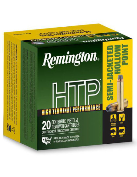 Munición metálica REMINGTON HTP - 44 Rem. Mag. - 240 grains - SJSP - 23010