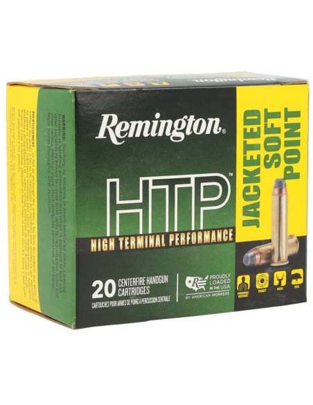 Munición metálica REMINGTON HTP - 44 Rem. Mag. - 240 grains - JSP - 23002