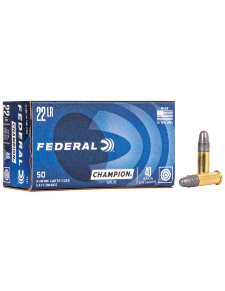 Munición FEDERAL Champion Training - .22LR - 40 grains - LRN - 510