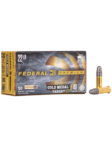 Munición FEDERAL Gold Medal Target - .22LR - 40 grains - LRN - LRN - 711B