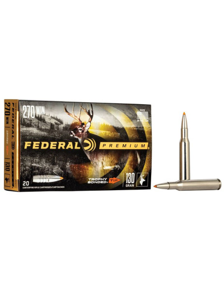 Munición metálica FEDERAL Trophy Bonded Tip - 270 Win. - 130 grains - P270TT1