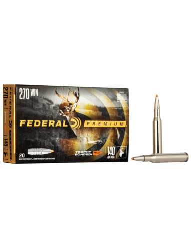 Munición metálica FEDERAL Trophy Bonded Tip - 270 Win. - 140 grains - P270TT3