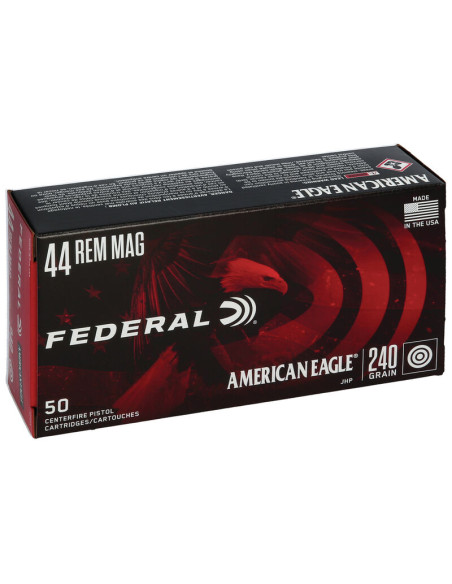 Munición metálica FEDERAL American Eagle - 44 Rem. Mag. - 240 grains - JHP - AE44A