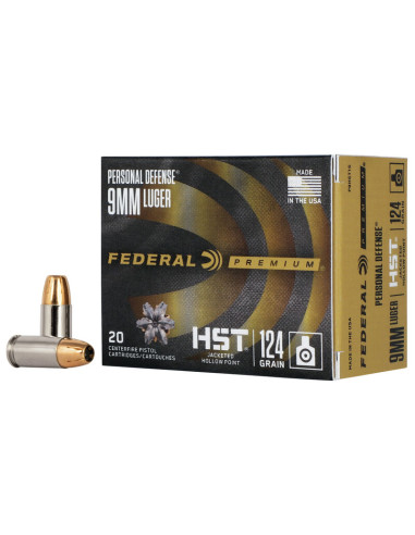 Munición FEDERAL Personal Defense HST - 9mm. - 124 grains - JHP - P9HST1S