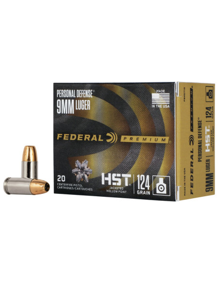 Munición FEDERAL Personal Defense HST - 9mm. - 124 grains - JHP - P9HST1S