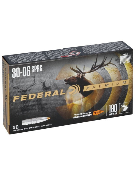 Munición metálica FEDERAL Trophy Bonded Tip - 30-06 - 180 grains - P3006TT1