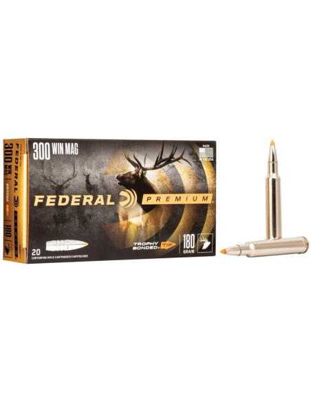 Munición metálica FEDERAL Trophy Bonded Tip - 300 Win. Mag. - 180 grains - P300WTT1