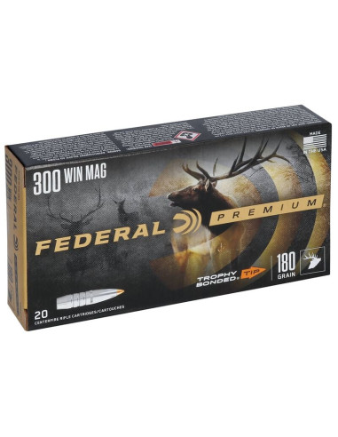 Munición metálica FEDERAL Trophy Bonded Tip - 300 Win. Mag. - 180 grains - P300WTT1