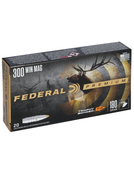 Munición metálica FEDERAL Trophy Bonded Tip - 300 Win. Mag. - 180 grains - P300WTT1
