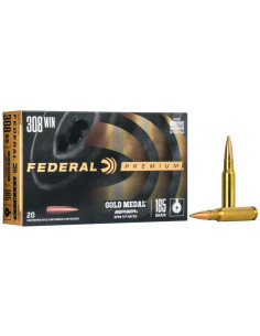 Munición metálica FEDERAL Gold Medal Berger - 308 Win. - 185 grains - GM308BH185