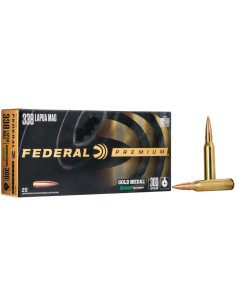 Munición metálica FEDERAL Gold Medal Sierra MatchKing - 338 Lapua Mag. - 300 grains - GM338LM2