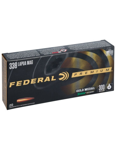 Munición metálica FEDERAL Gold Medal Sierra MatchKing - 338 Lapua Mag. - 300 grains - GM338LM2