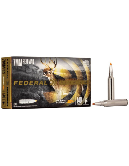 Munición metálica FEDERAL Trophy Bonded Tip - 7mm. Rem. Mag. - 140 grains - P7RTT2